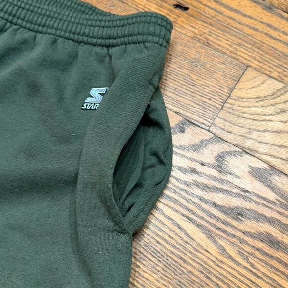 Vintage Starter Embroidered Green Sweatpants With Pockets - Picture 3 of 4